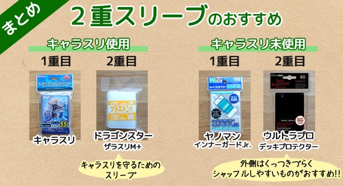 遊戯王の スリーブ構成 ２重 ３重 のおすすめ サイズ別に徹底解説 ボドスリ