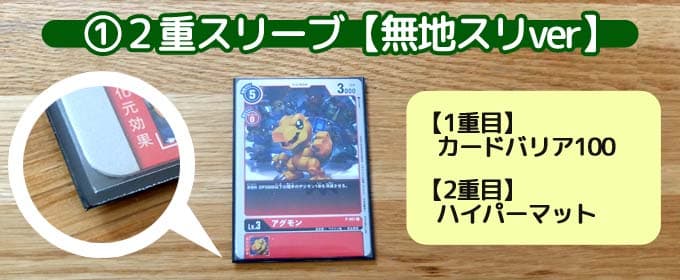 2重スリーブ(無地スリーブ使用)|デジモンカードゲーム